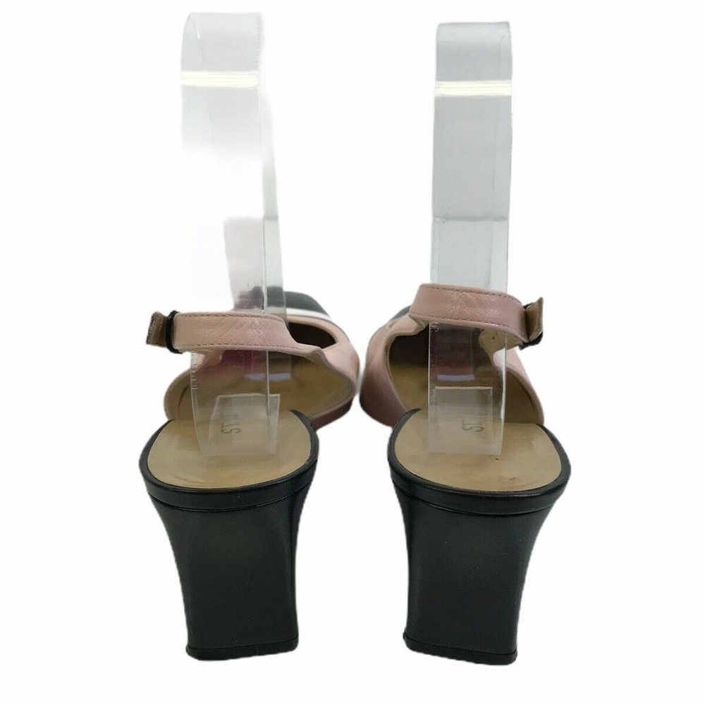 St.John Color Block Slingback Square Toe Heels - image 4